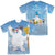 Frosty The Snowman - Frosty Wave (Front - Back Print) Adult Regular Fit Short Sleeve 100% Poly