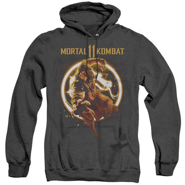 Mortal Kombat 11 - Scorpion Flames Adult Heather Hoodie