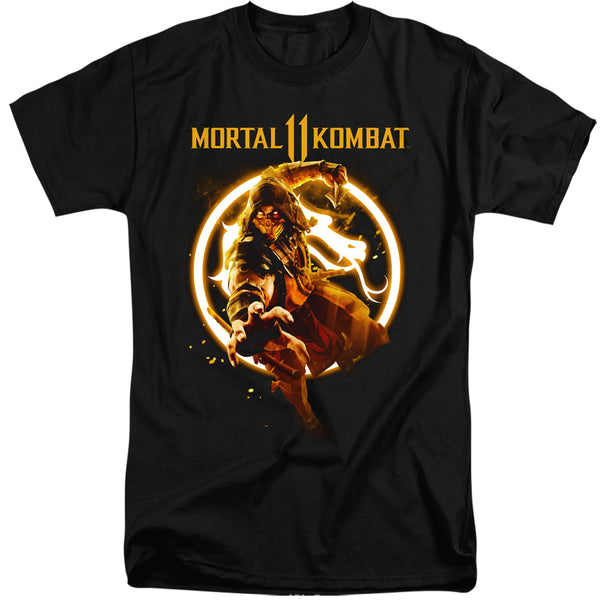 Mortal Kombat 11 - Scorpion Flames Adult Tall Fit Short Sleeve
