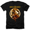 Mortal Kombat 11 - Scorpion Flames Adult Regular Fit Heather Short Sleeve