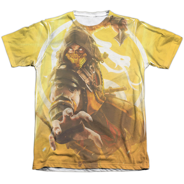 Mortal Kombat 11 - Scorpion Adult Regular Fit Short Sleeve 65 - 35 Poly - Cotton