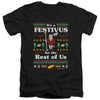 Seinfeld - Festive Festivus Adult Slim Fit V Neck Cotton