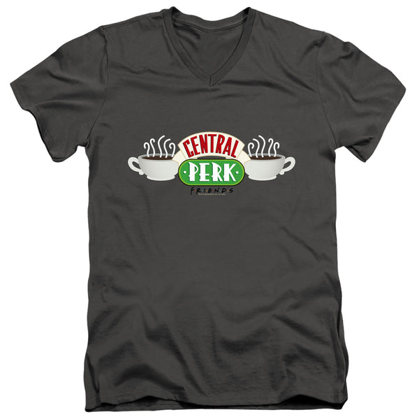 Friends - Central Perk Logo Adult Slim Fit V Neck Cotton