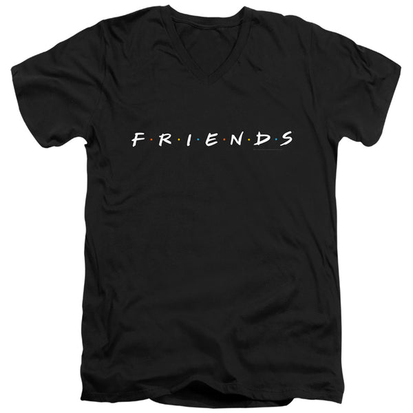 Friends - Logo Adult Slim Fit V Neck Cotton
