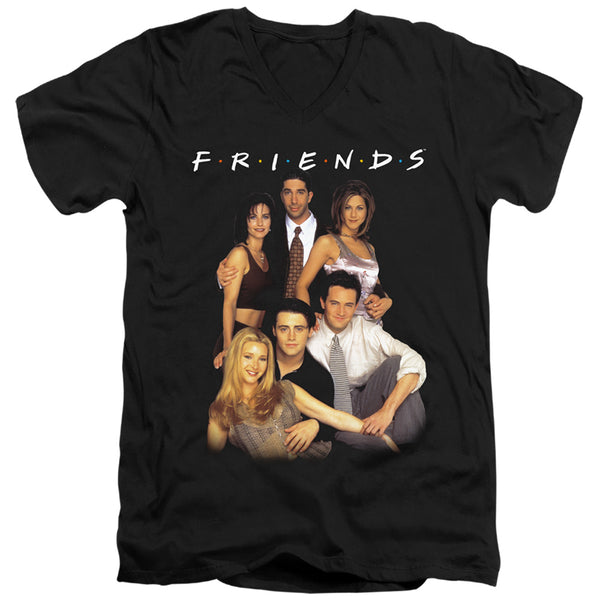 Friends - Stand Together Adult Slim Fit V Neck Cotton