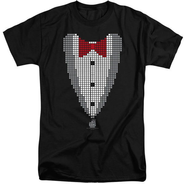 Big Bang Theory - Pixelated Tux Adult Tall Fit Short Sleeve