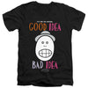 Animaniacs - Good Idea Bad Idea Adult Slim Fit V Neck Cotton