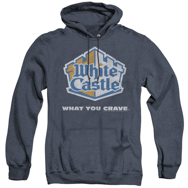 White Castle - Distressed Logo Adult Heather Hoodie