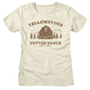 YELLOWSTONE-YELLOWSTONE DUTTON RANCH MONTANA-VINTAGE WHITE LADIES S/S TSHIRT