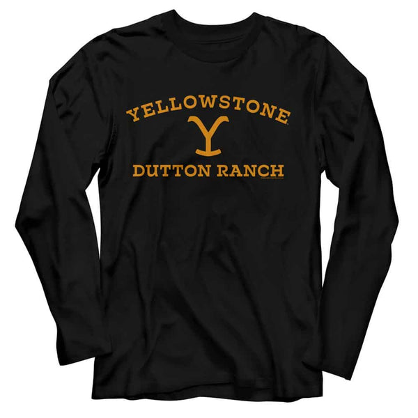 YELLOWSTONE-YELLOWSTONE LIGHT LOGO-BLACK ADULT L/S TSHIRT