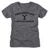 YELLOWSTONE-YELLOWSTONE DARK LOGO-GRAPHITE HEATHER LADIES S/S TSHIRT
