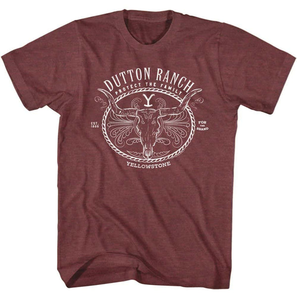 Yellowstone Dutton Ranch Cow Skull- S/S Tshirt